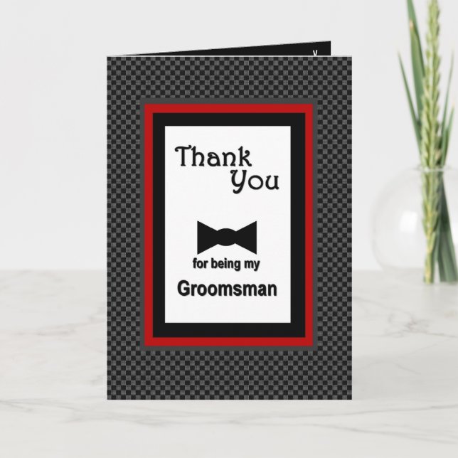 GROOMSMAN Wedding Thank You (Front)