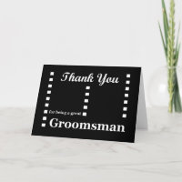 GROOMSMAN Wedding Thank You - Zipper Checks