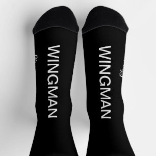 Groomsman Wingman Gift Black Socks