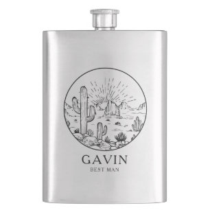 Groomsmen Best Man Personalized Gift With Name Hip Flask
