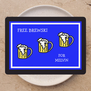 Groomsmen Blue with Brewski Invitation