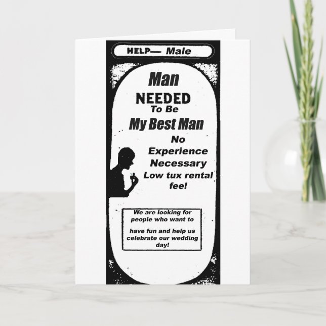 Groomsmen card (Front)