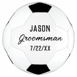 Groomsmen Gift Custom Text Wedding Favour Soccer Ball