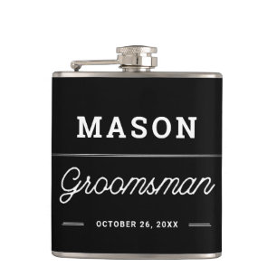 Groomsmen Gift Personalised Flask