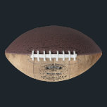 Groomsmen Gifts Football<br><div class="desc">Rustic whiskey barrel design featuring bold western typography. Personalise this design with your own text. Further customise this design by selecting the "customise further" link if desired.</div>