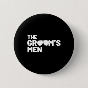 Groomsmen Groom Squat Men Bachelor Supplies Party 6 Cm Round Badge