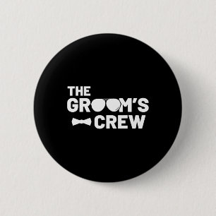 Groomsmen Groom Squat Men Bachelor Supplies Party  6 Cm Round Badge