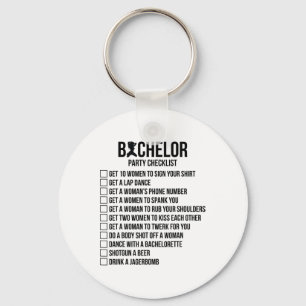Groomsmen Groom Squat Men Bachelor Supplies Party Key Ring