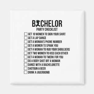 Groomsmen Groom Squat Men Bachelor Supplies Party  Magnet