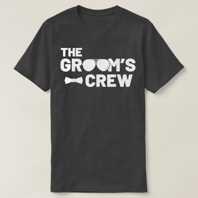 Groomsmen Groom Squat Men Bachelor Supplies Party  T-Shirt (Design Front)