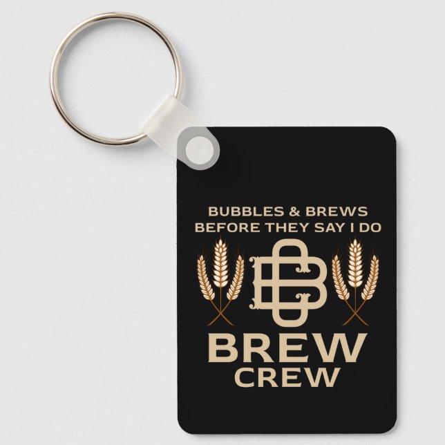 Groomsmen Grooms Crew Drinking Party Weekend Key Ring (Front)