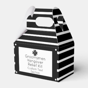 Groomsmen Hangover Relief Kit Favour Box