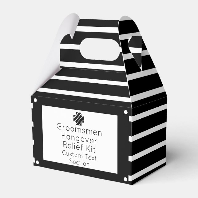 Groomsmen Hangover Relief Kit Favour Box (Front Side)
