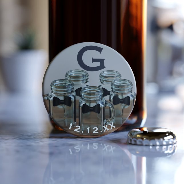 Groomsmen Initial Team Groom Wedding Bottle Opener (Creator Uploaded)