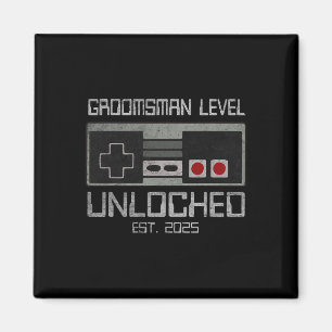 Groomsmen Matching Bachelor Party 2025 Gamer Husba Magnet