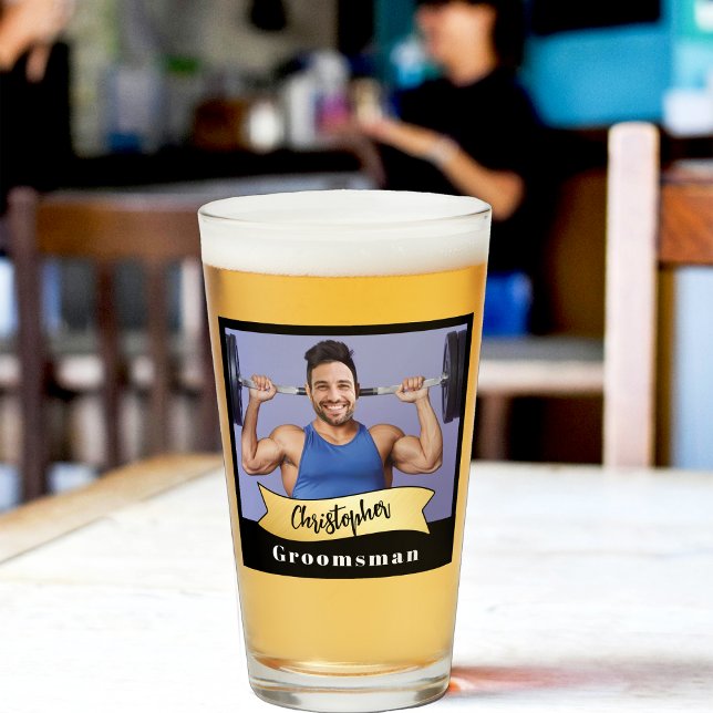 Groomsmen Pint Glass Series: The Bar Bell Legend (Creator Uploaded)