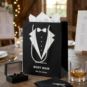 Groomsmen Proposal Bag, Team Groom Personalised  Medium Gift Bag