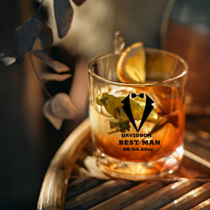Groomsmen Proposal Glass, Team Groom Personalised Whiskey Glass