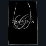Groomsmen Swagbag Medium Gift Bag<br><div class="desc">Make your own custom gift bag. Personalise this design with your own text. You can further customise this design by selecting the "customise further" link if desired.</div>