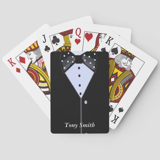 Groomsmen Tuxedo Playing Cards (Back)