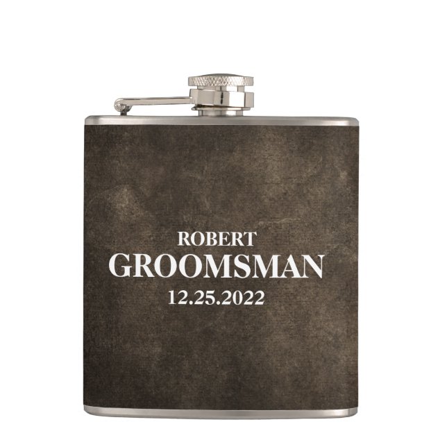 Groomsmen Wedding Flask (Front)