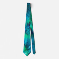 Groomsmen Wedding Tie with Tie Dye Pattern