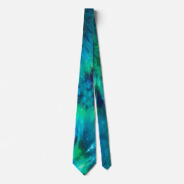 Groomsmen Wedding Tie with Tie Dye Pattern