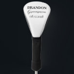Groomsmen Wedding Typography Modern Golf Head Cover<br><div class="desc">Groomsmen,  Wedding,  Bachelor's party,  typography,  modern,  simple golf head cover.</div>