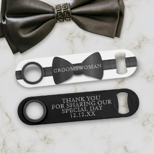 Groomswoman Modern Wedding Favour Bar Key
