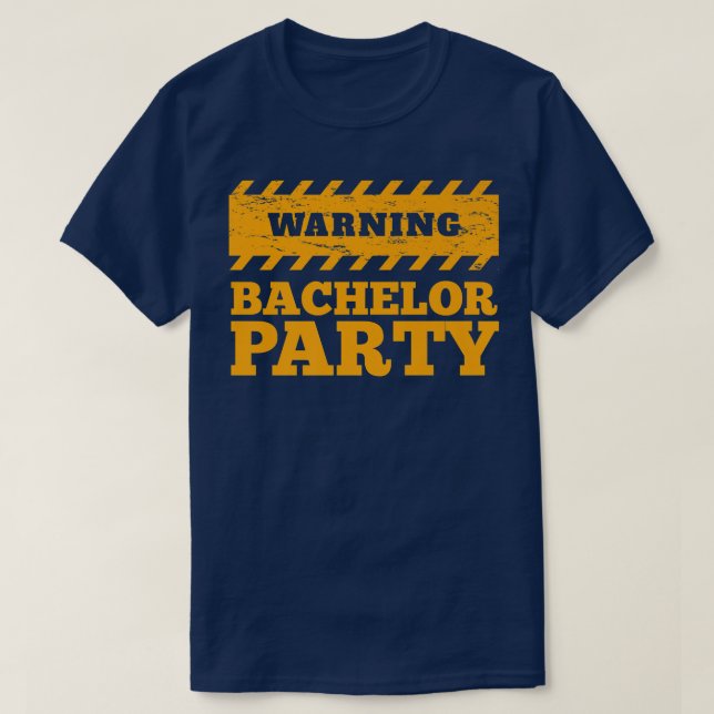 GroomWedding GroomsmenFunny Warning Bachelor Party T-Shirt (Design Front)