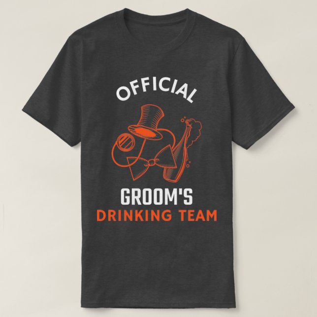 Groomx27s Drinking Team 2 T-Shirt (Design Front)