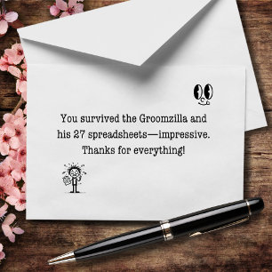 Groomzilla Tested Vendor Approved Thank You Card