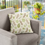 Groot Foliage Pattern Cushion<br><div class="desc">I Am Groot | Check out this illustrated pattern featuring Groot and various leaves.</div>