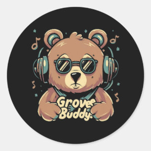 Groove buddy classic round sticker