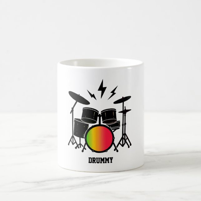 Groove Guardian Custom Drum Kit Personalised Magic Mug (Center)