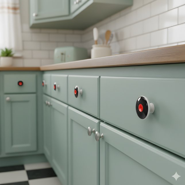 Groove into Nostalgia - Retro Vinyl Record  Ceramic Knob (Creator Uploaded)