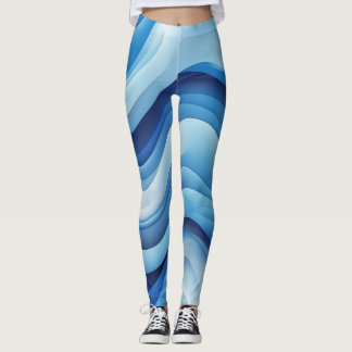Groove Waves 70s Psychedelic Line Pattern Leggings