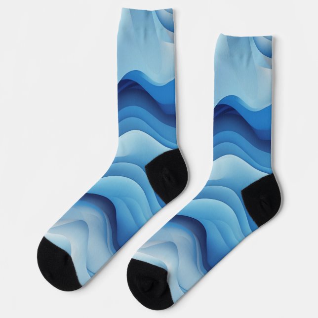 Groove Waves 70s Psychedelic Line Pattern Socks (Left)