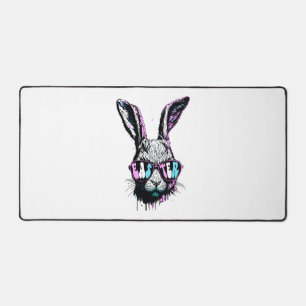 Groovi Rabbit Bunny Face With Sunglasses Easter Desk Mat