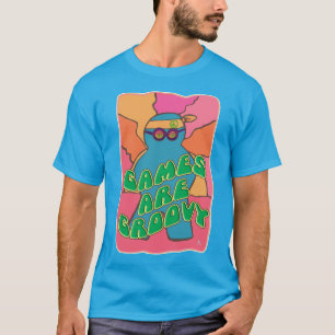 Grooving Gamer Fun Board Game Retro Art T-Shirt