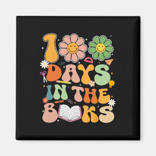 Groovy 100 Days In The Books 100th Day Of School T Magnet