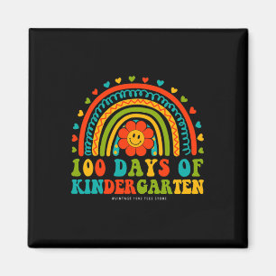 Groovy 100 Days Of Kindergarten Teachers Kids Rain Magnet