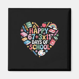 Groovy 100 Days Of School Math Equation 100th Day Magnet