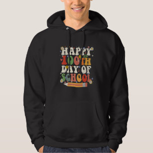 Groovy 100th Day Of School Hippie Teachers Costume Hoodie