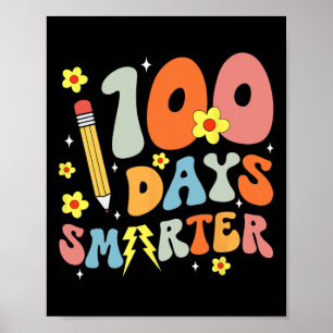 Groovy 100th Day Of School Teacher Kids 100 Days S Poster
