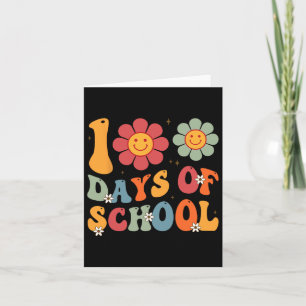 Groovy 100th Day Student Cute Boys Girls 100 Days Card