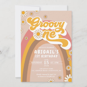 Groovy 1st Birthday Invitation