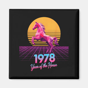 Groovy 2026 Horse Year 1978 48th Birthday Lunar La Magnet