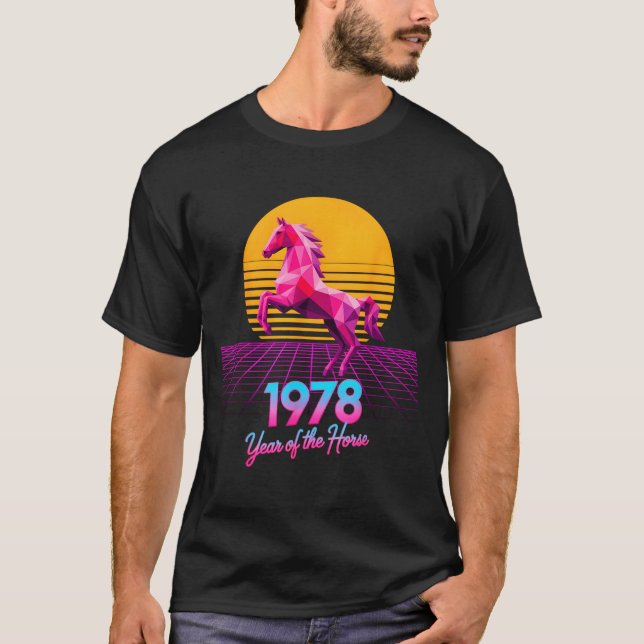 Groovy 2026 Horse Year 1978 48th Birthday Lunar La T-Shirt (Front)
