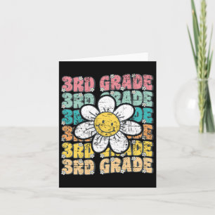 Groovy 3rd Grade Back To School First Day Of Third Card